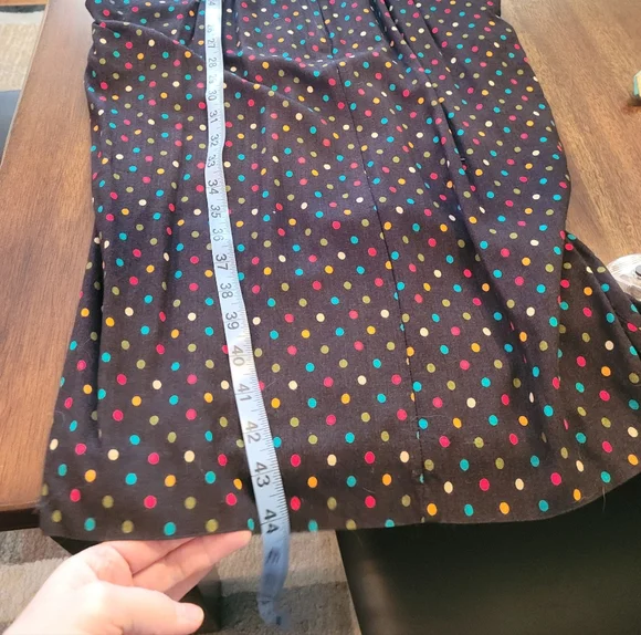 Vintage Polka Dot Button-Up Midi Dress And Matching Belt - Picture 6 of 8